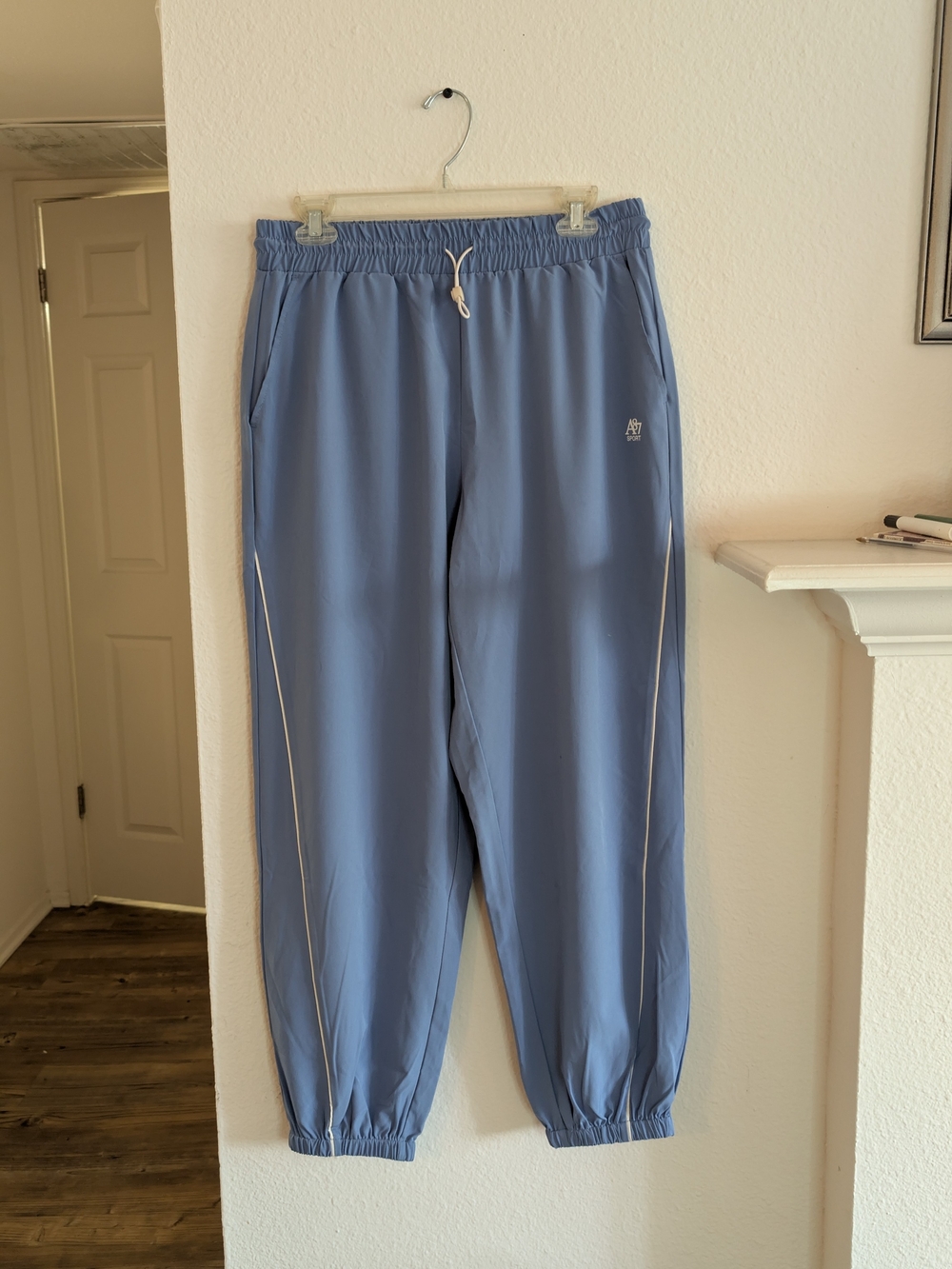 Aeropostale Dusty Blue Track Joggers with Elastic Waist